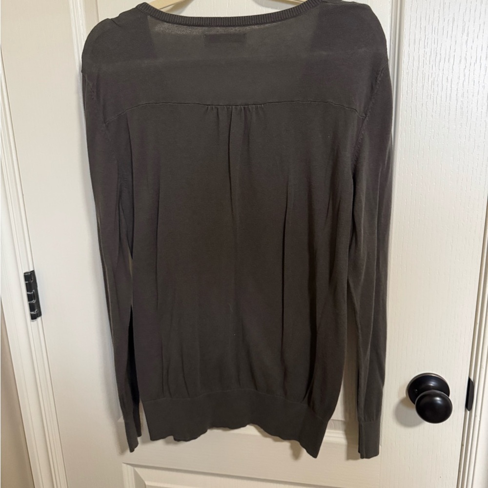 Old Navy XXL Green Button Down Cardigan V-Neck Long Sleeve Plus Size - Picture 3 of 3